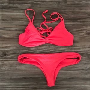 L Space Pink Bikini set
